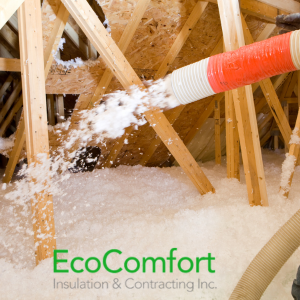 blown-in cellulose attic insulation