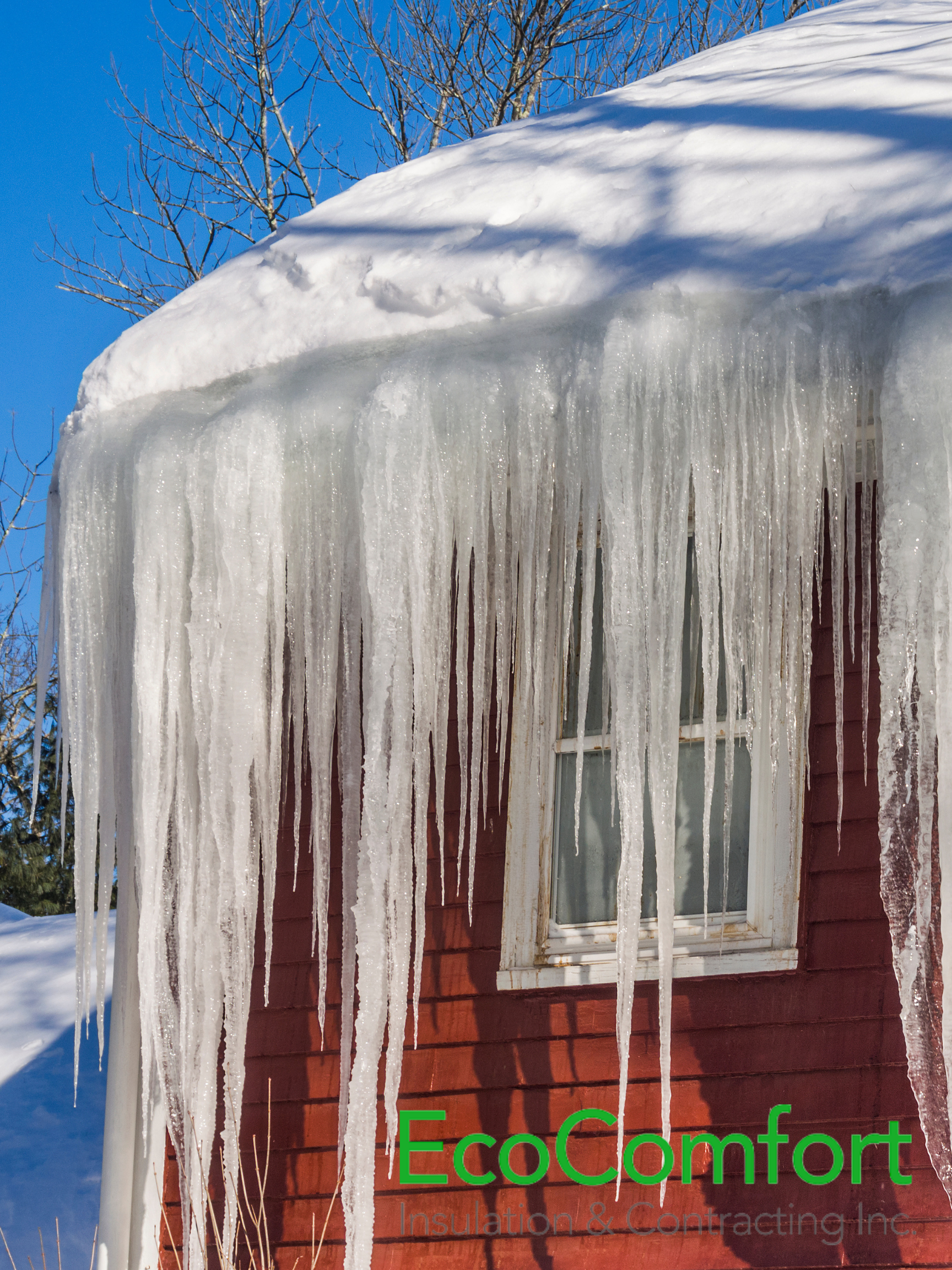 ice damn roof poor insulation performance
