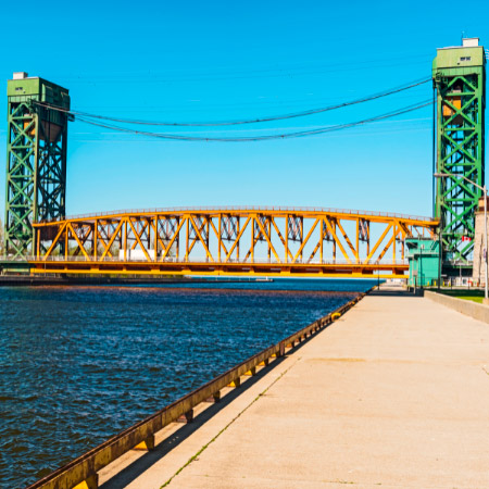 burlington lift bridge canal